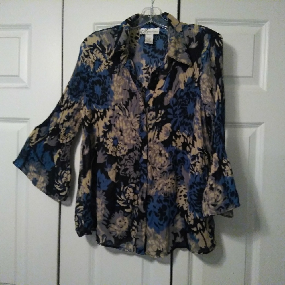Dress harn multicolored blouse